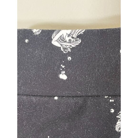 Torrid Disney Little Mermaid Skirt 4X Black Midi Ariel Neutral Preppy Classic - Picture 4 of 11
